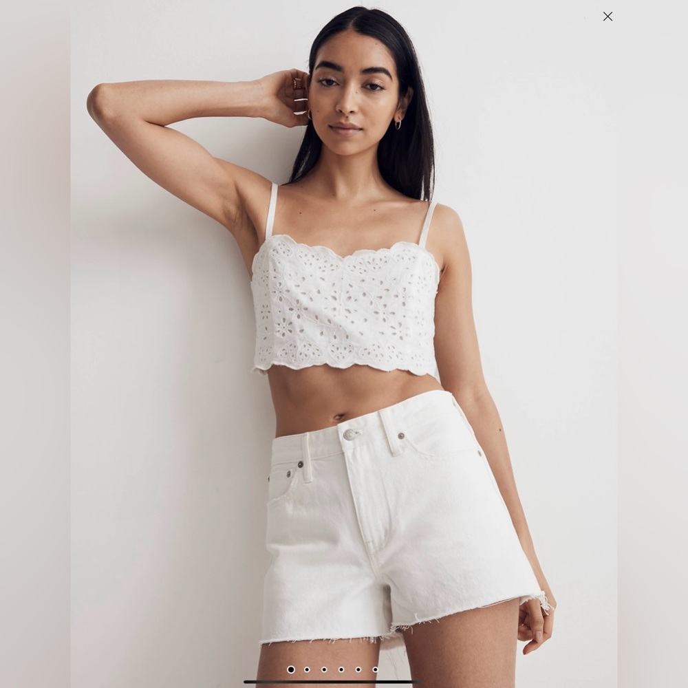 22 NWOT Madewell Relaxed White Denim Shorts